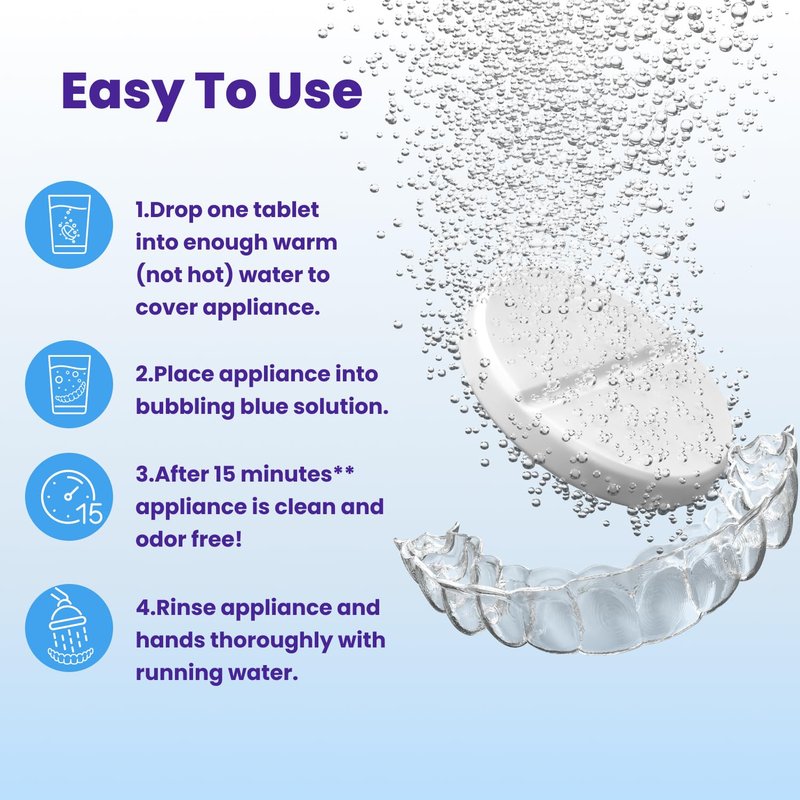 Retainer Brite – Aligner Cleaning Tablets for Invisalign, Mouth Guard Cleaner, Night Guard Cleaner and other Dental Appliances. FDA Registered and Made in USA. 192 Tablets – 6 Month Supply