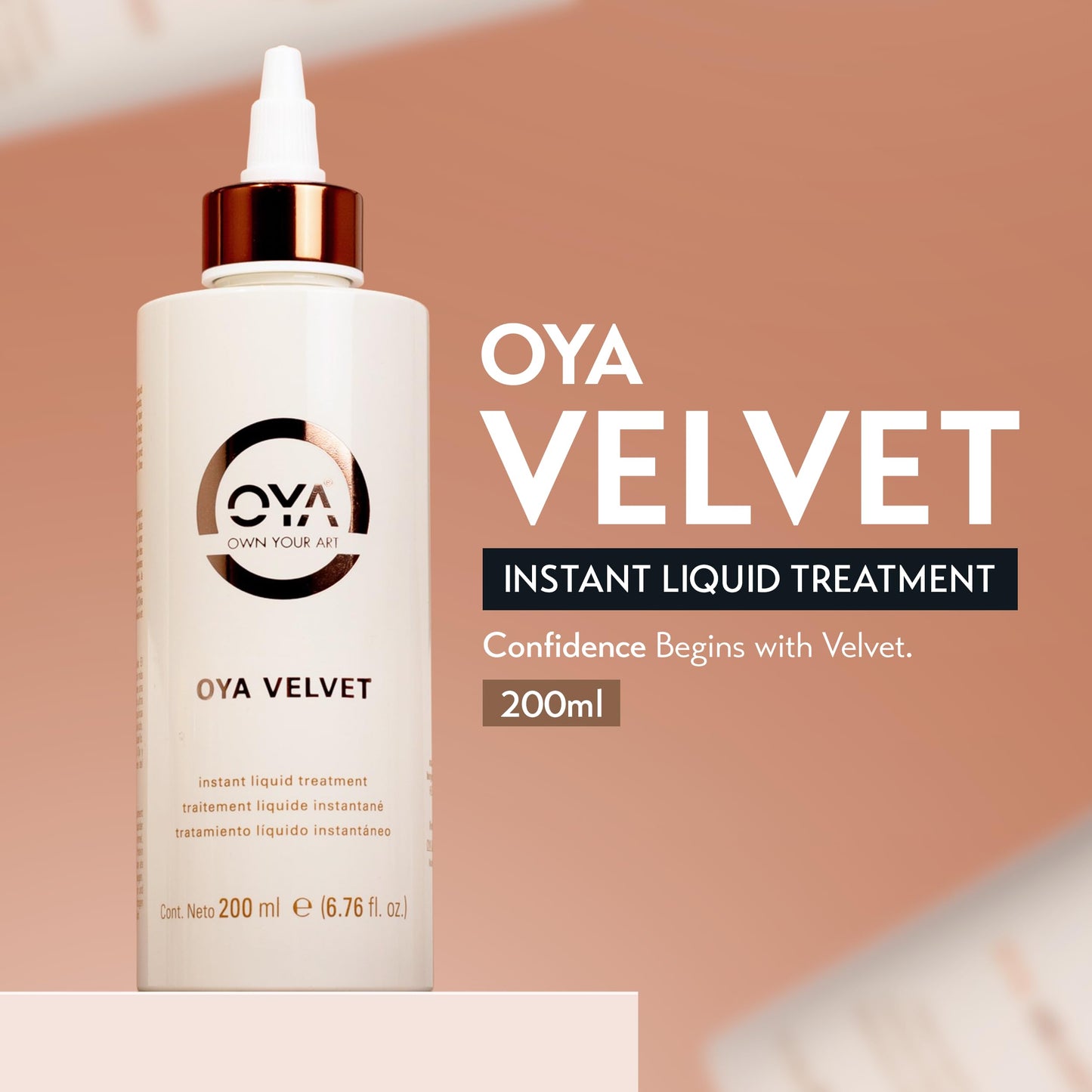 OYA - Velvet Instant Hair Conditioner for Women - Deep Hydrating Treatment for Dry, Damaged, Curly, Color Treated Hair - Moisturizing Keratin Repair for Healthy, Soft, Smooth Hair - 6.76 fl oz