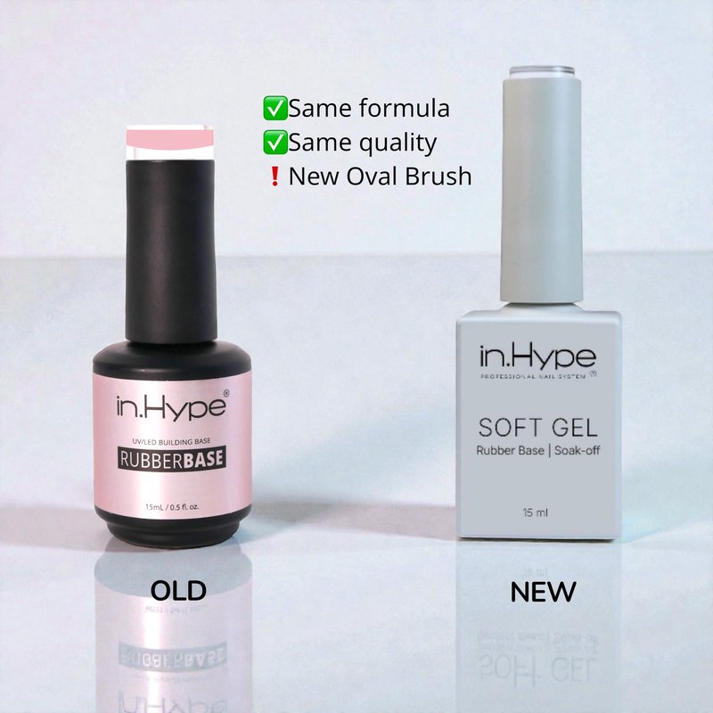N.HYPE Elastic Rubber Base Coat. UV/LED Curable. Correcting Coating with Enhanced Adhesion. Soak OffÉ (Almond)