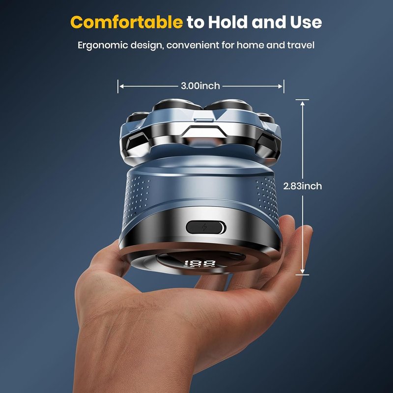 7D Head Shaver - Upgraded Magnetic Electric Razor for Bald Men | IPX7 Waterproof, Rechargeable Wet/Dry Shaving for Scalp, Face, Beard, Body