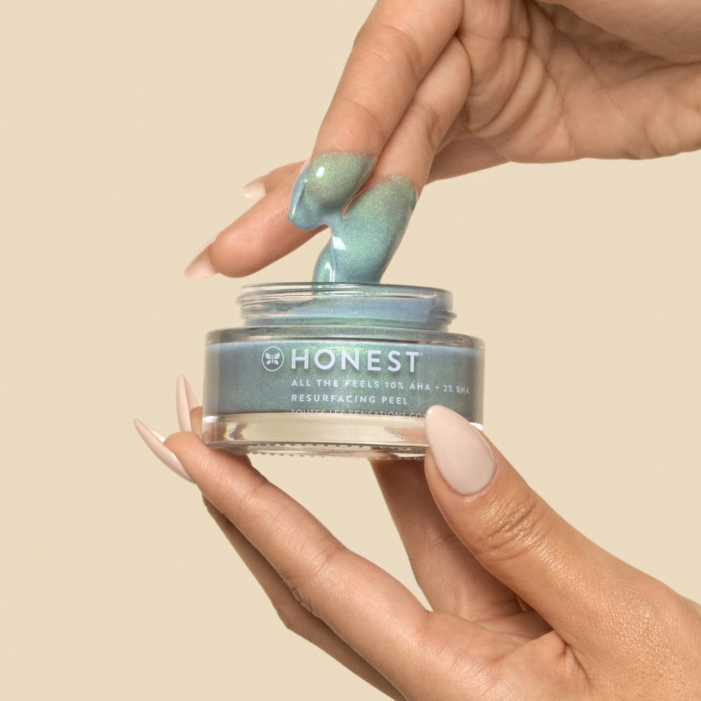 Honest Beauty All the Feels Resurfacing Peel | 10% AHA + 2% BHA | Deeply Exfoliates + Renews Skin | Vegan + Cruelty Free | 1.7 oz