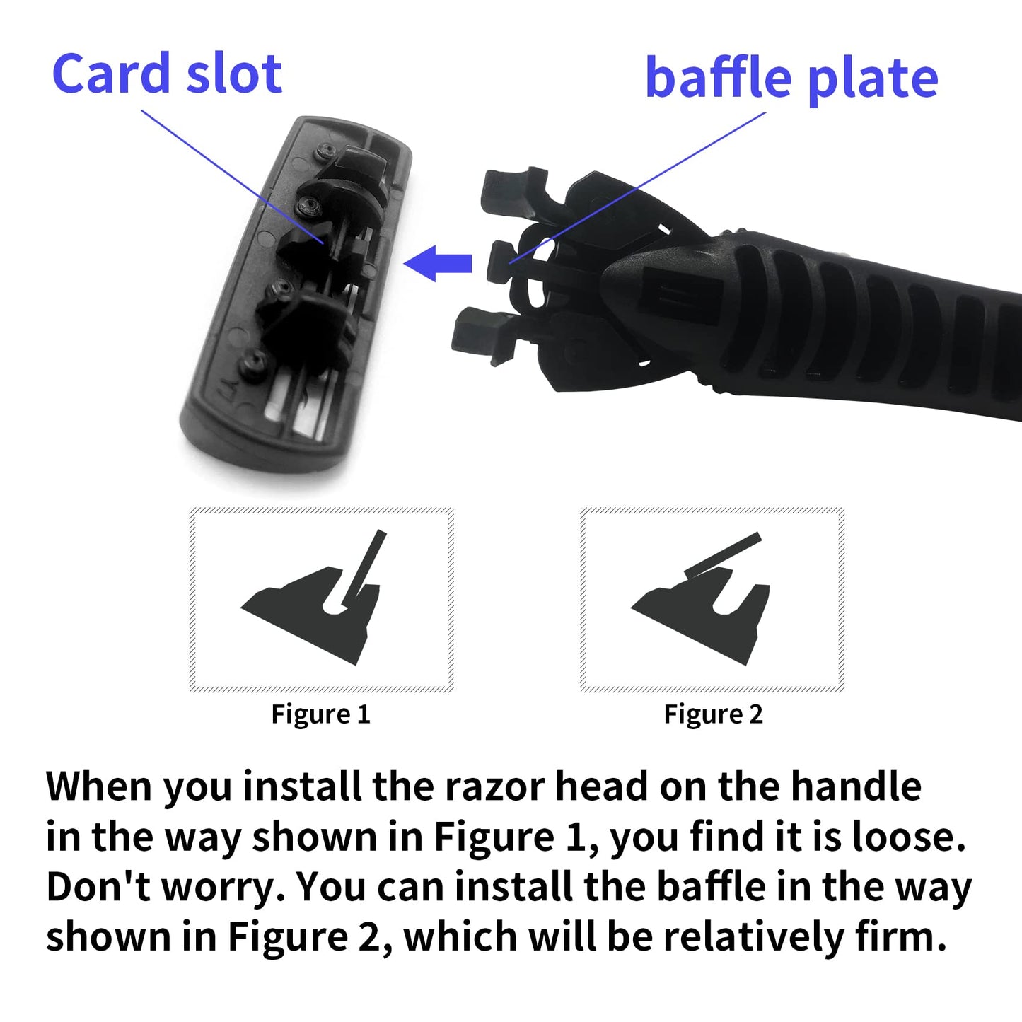 6-Blade Razor,Plastic Anti-slip Men Manual Refill Cartridges razors, Reusable Face Cleansing Care Tool, 30 pcs refill cartridges, Shave Supplies for Men and Women - Black