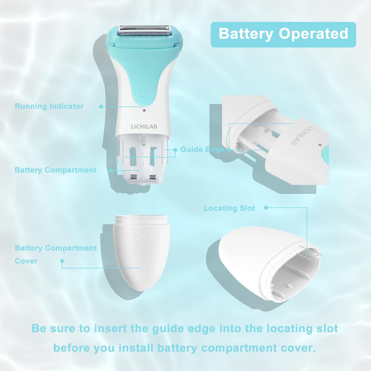 Lichilab Electric Razors for Women & Bikini Trimmer for Sensitive Skin - Hypoallergenic Cordless Foil Shaver Painless Body Hair Removal for Legs,Underarms,Pubic Hair,Travel Ready Wet/Dry,202120702