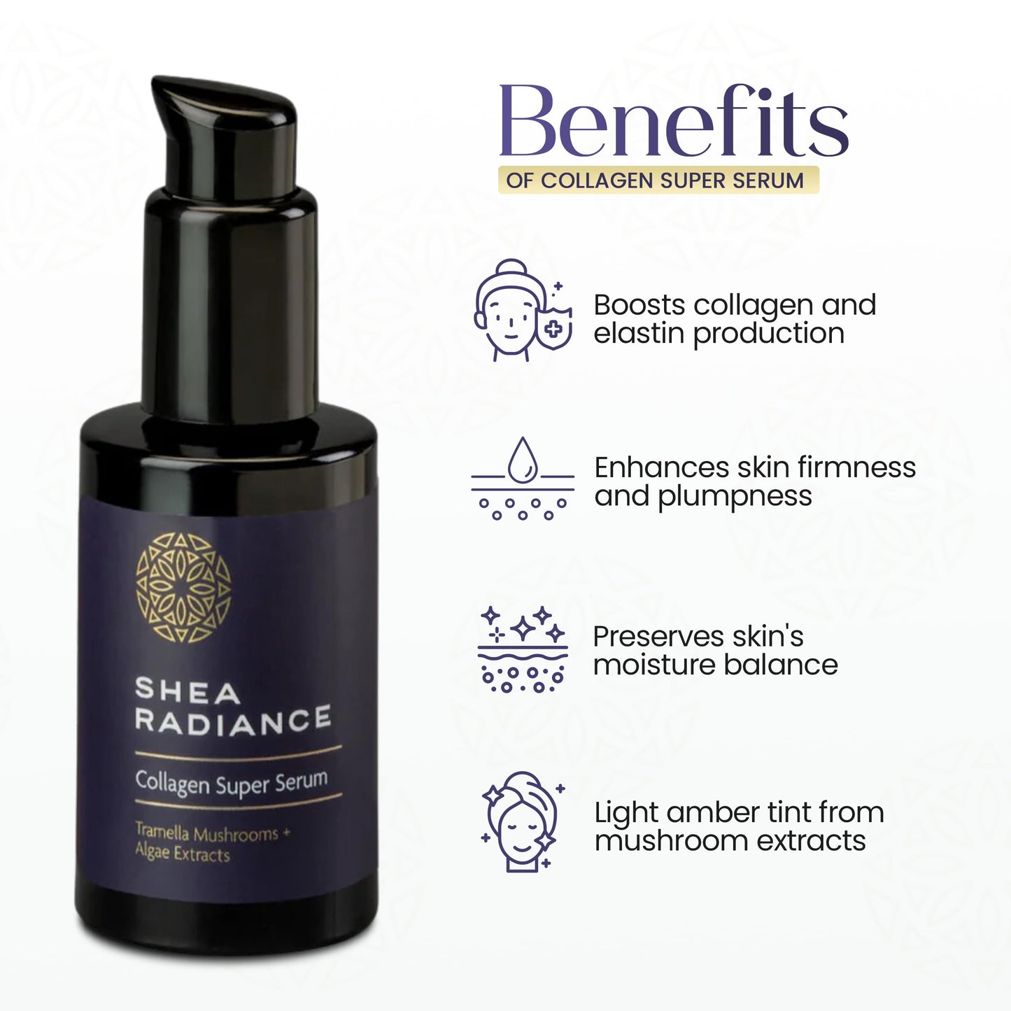 Hydrating Collagen Super Serum – Lightweight Vegan Formula with Tremella Mushroom for Smooth, Plump & Dewy-Looking Skin – Moisture Boost for Radiant, Resilient Skin – 30ml