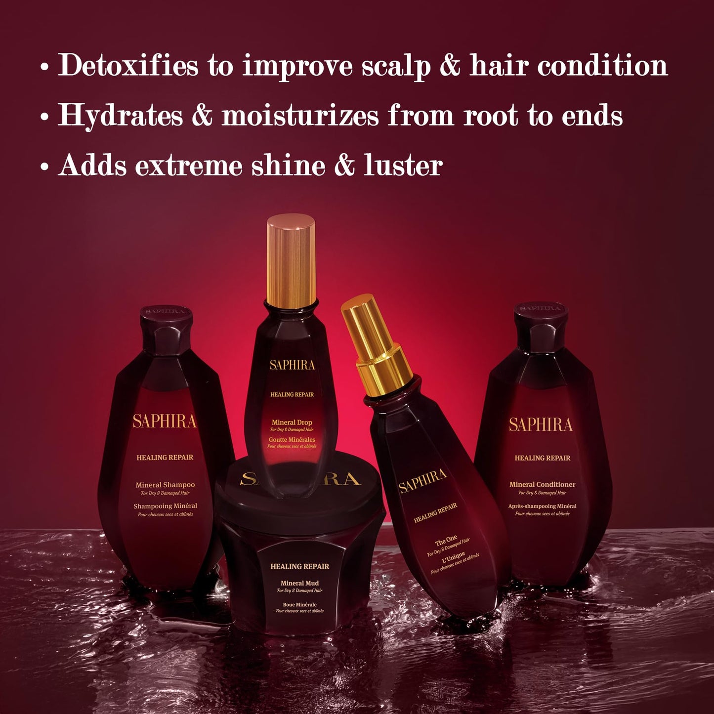 Saphira The One Healing Repair Leave-In Treatment with Dead Sea Minerals – Multi-Benefit Leave-In Conditioner for Repair, Hydration & Heat Protection – Professional Hair Care (3oz/90ml)