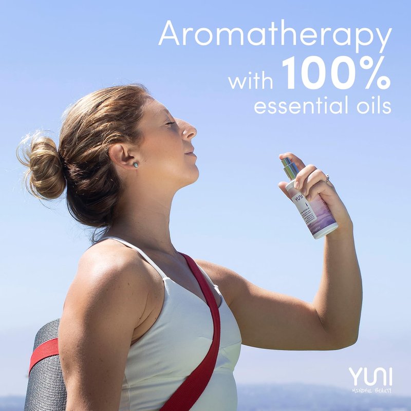 YUNI Beauty Calming Body Mist - Natural Aromatic Oils for Stress Relief & Focus | 4oz, Paraben-Free, Cruelty-Free