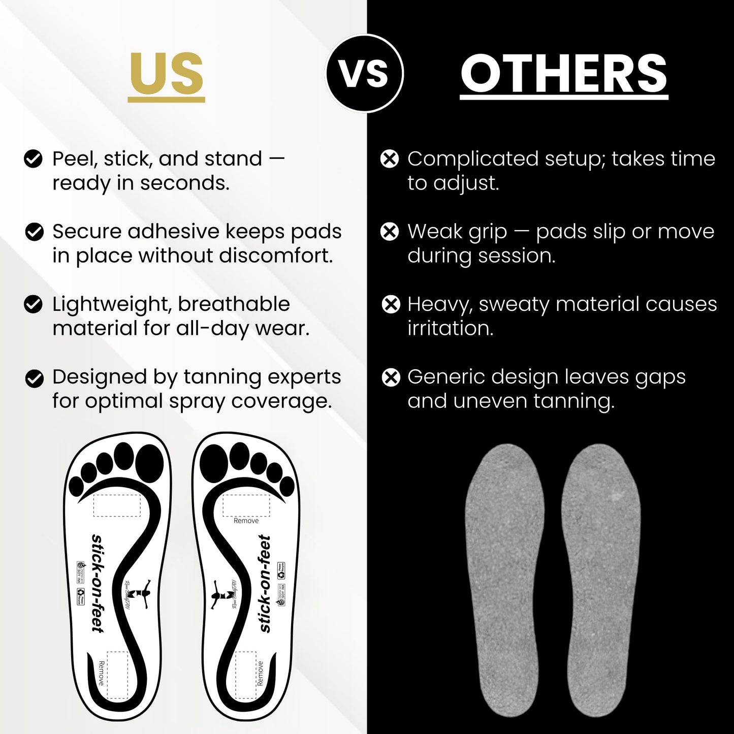 Economy 150 Pairs(300feets) Disposable Black Stick on Feet Spray Sunless Tanning Sole Protector