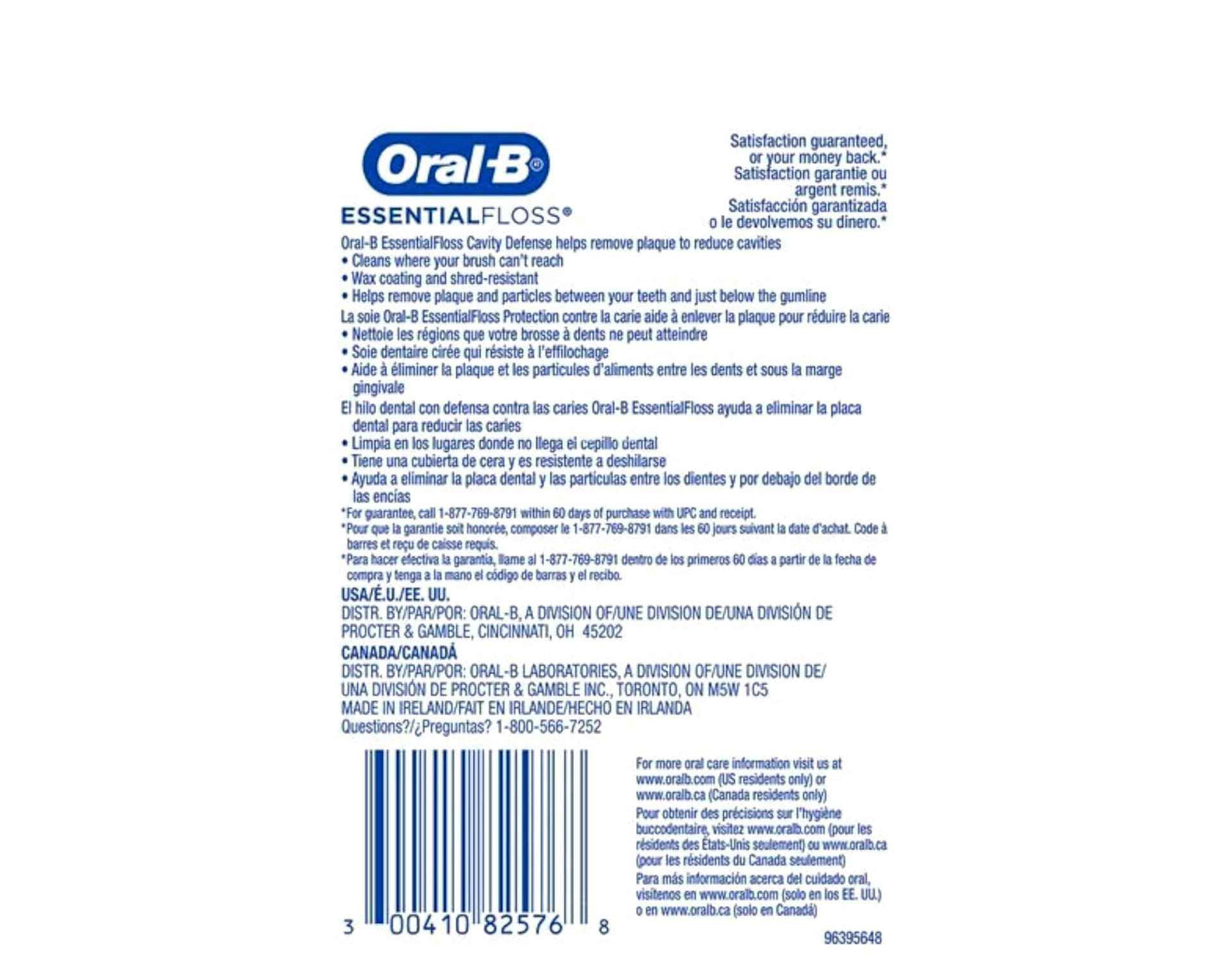 Oral-B Essential Floss 55 Yards Waxed (Pack of 6)