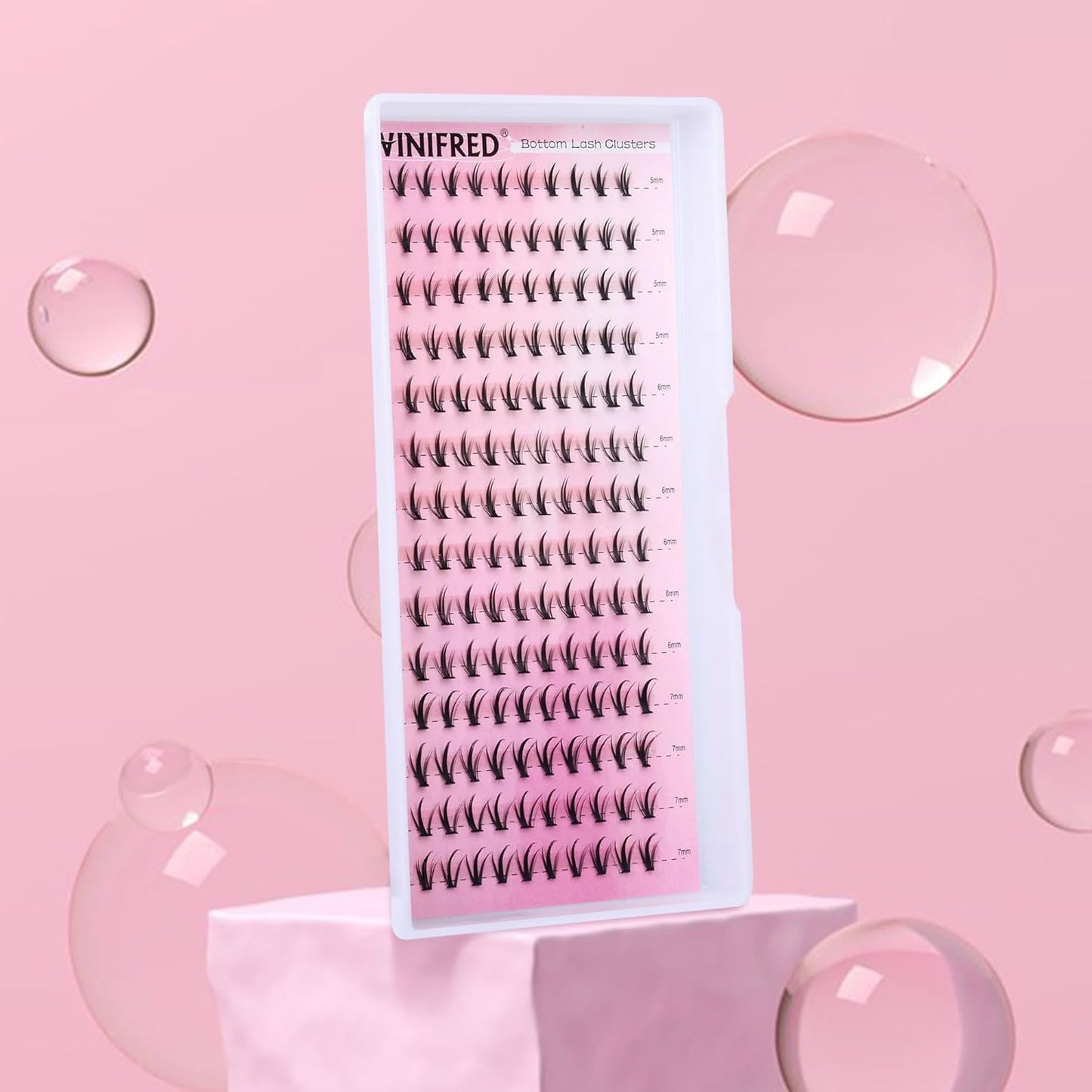 Winifred Bottom Lash Clusters Thick Volume Lower Lash Extension DIY Individual Lashes Bottom Clusters Lashes for Cluster Eyelash Extensions (168pcs)