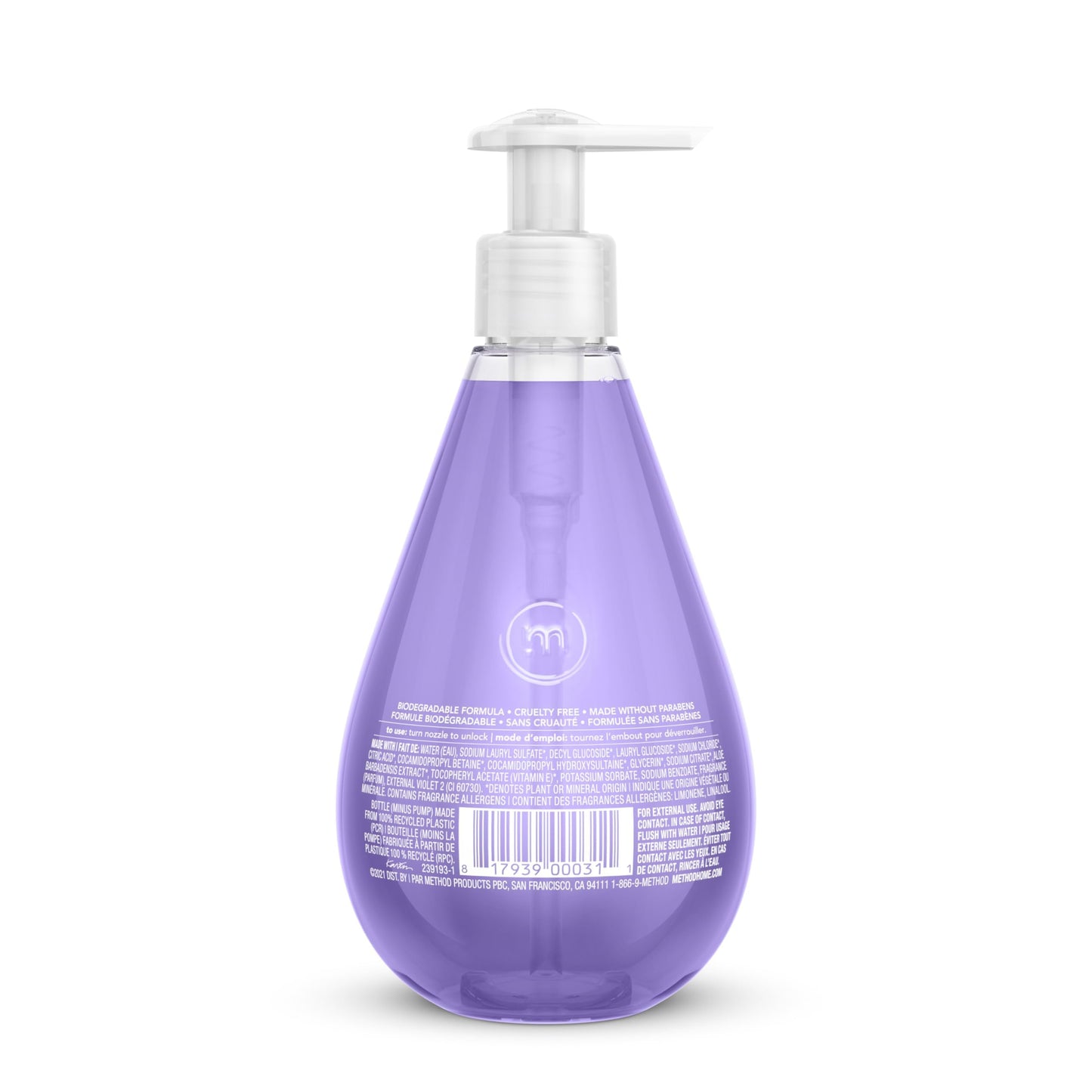 Method Gel Hand Wash, French Lavender, 12 fl oz (Pack of 6)