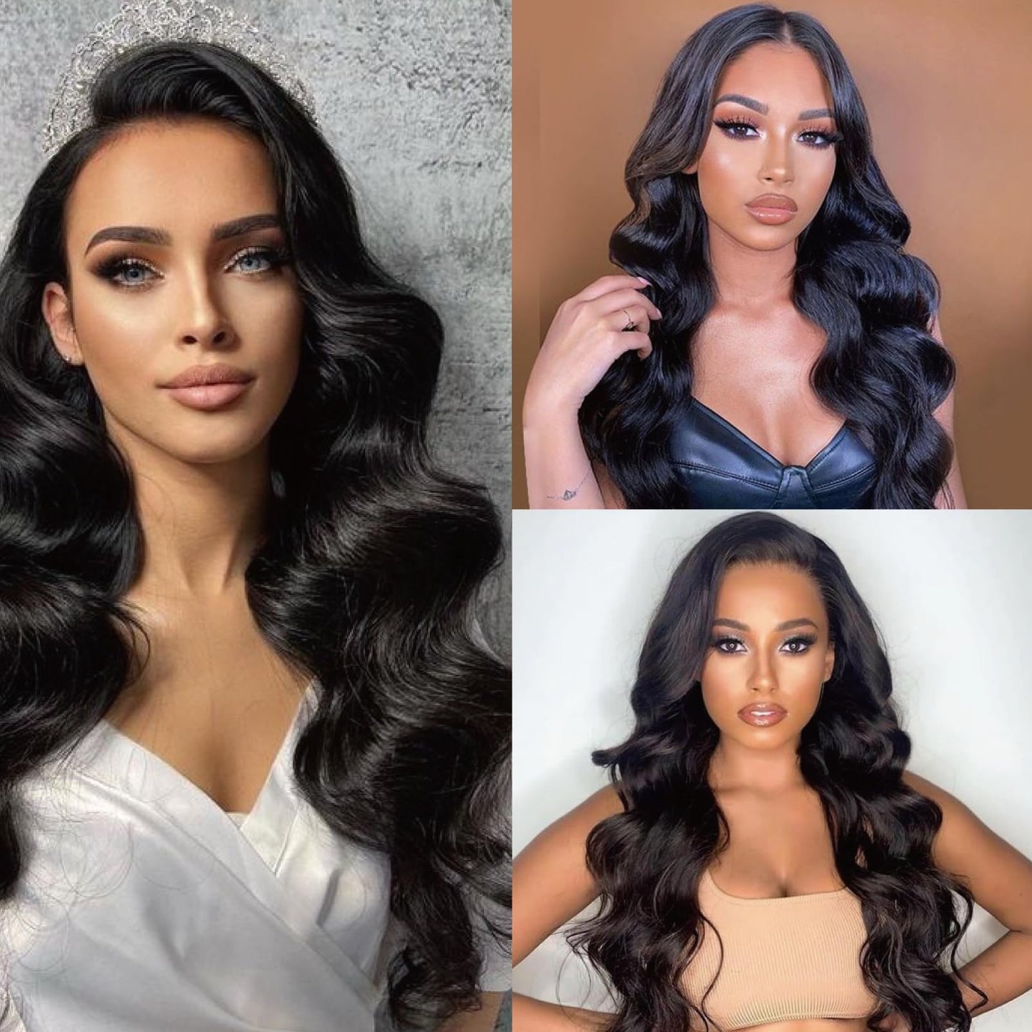 Yacurcur Body Wave Clip Ins Human Hair 8Pcs/Set 120 Gram Body Wave Clip in Hair Extensions 10A Brazilian Virgin Human Hair for Black Women Natural Black Color 18 Inch