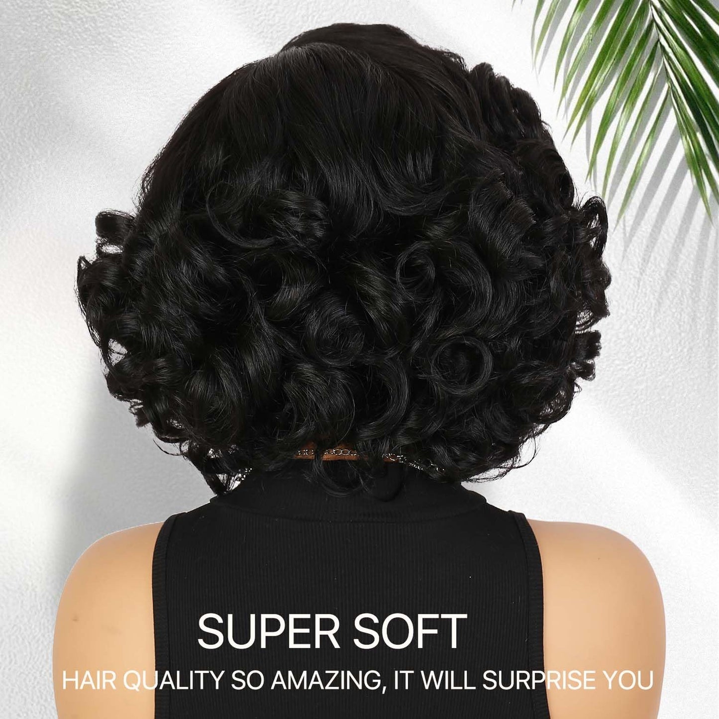 Curly Bob Wig for Black Women - Pre-Cut Lace Front, Glueless, Natural Look | Big Afro Style, Synthetic Hair