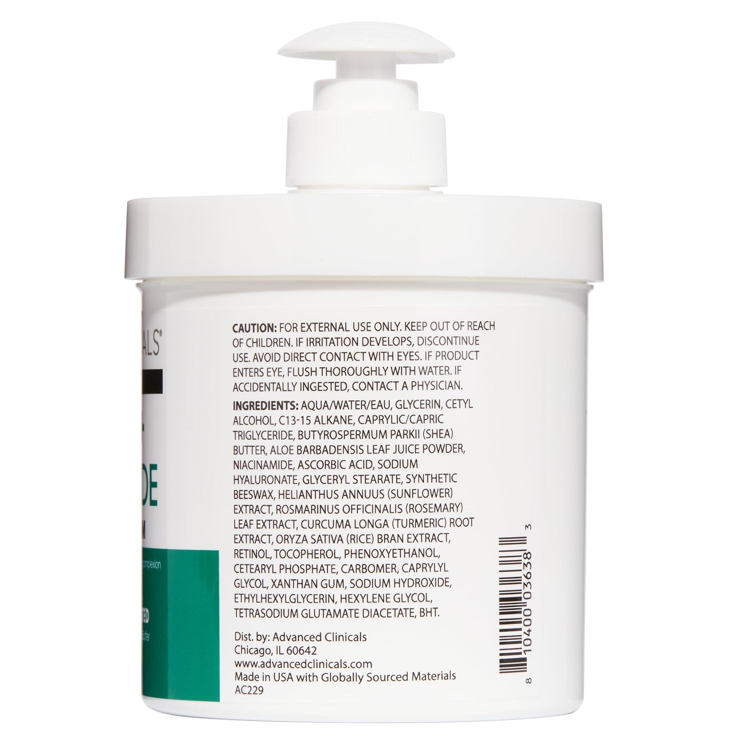 Advanced Clinicals Collagen Lotion + Peptide Cream Dry Skin Rescue Face & Body Moisturizing Skin Care Cream To Lift, Firm, & Tighten, Anti Aging Skincare Moisturizer Hydrates Skin, Large 15 Fl Oz