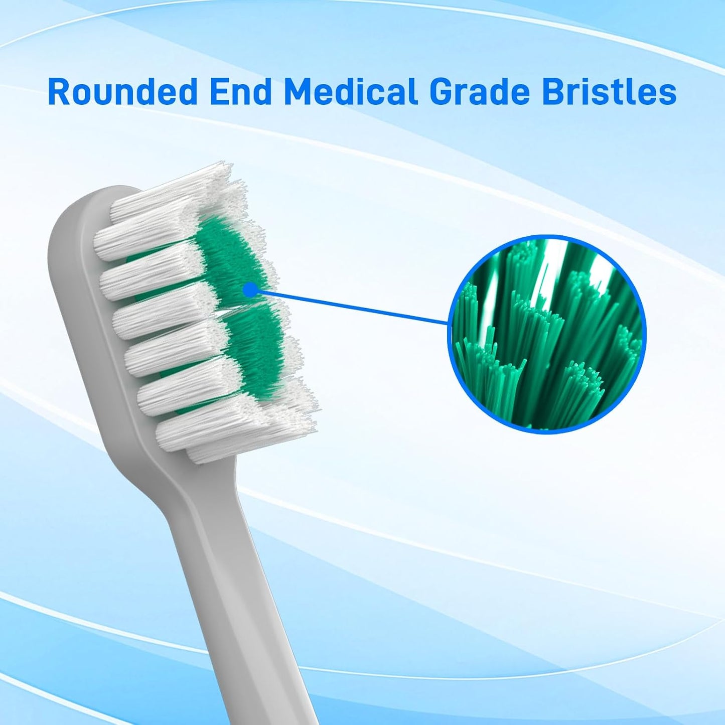 Replacement Brush Heads for AquaSonic Icon Electric Toothbrush - 10 Pack | Stone Color