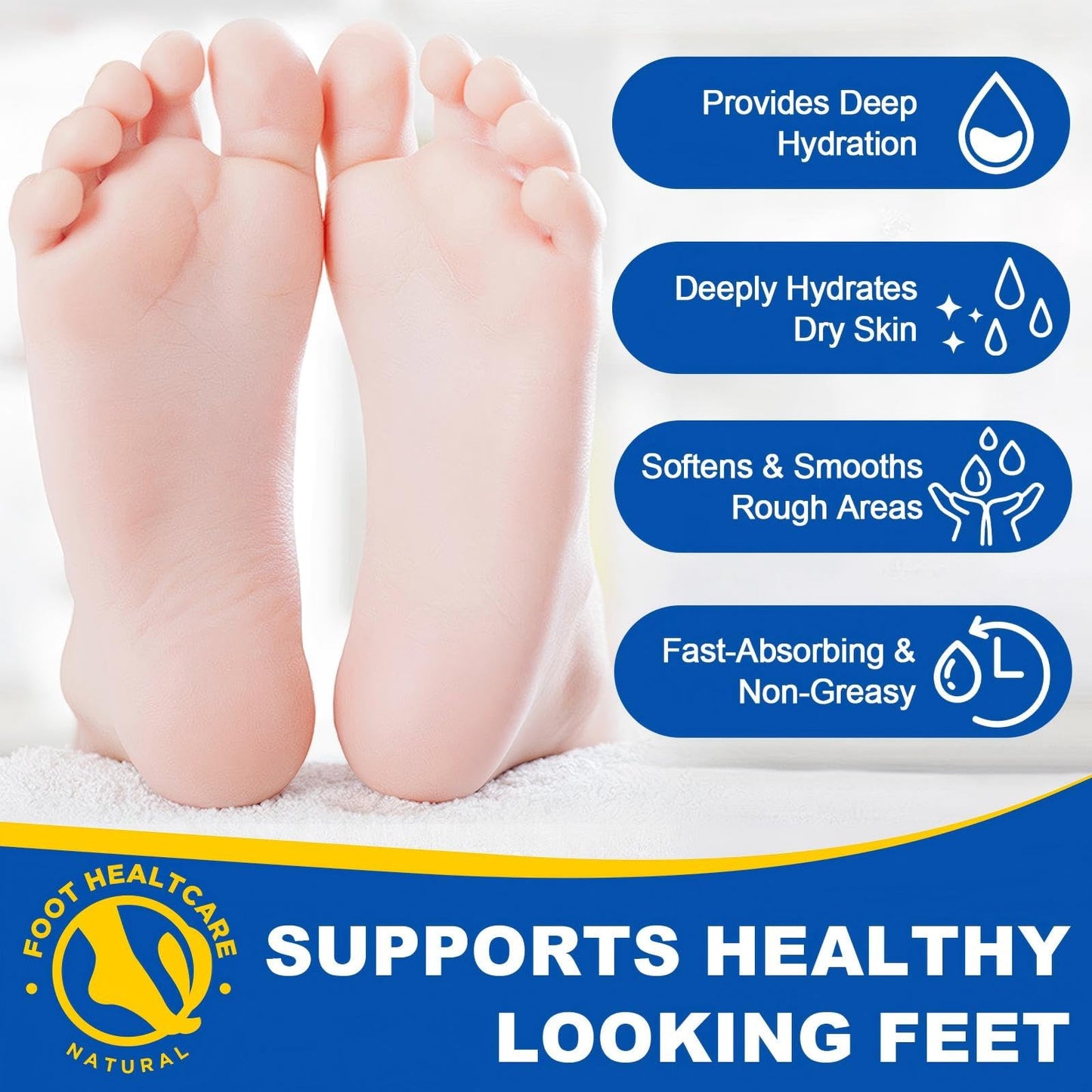 Urea foot Cream Stick 60% plus 2% Salicylic Acid，foot urea cream Deeply Moisturising and Fast Absorbing Gentle Exfoliation For Dry sink Exfoliating Dead Skin, Callus Remover ， Skin Softener