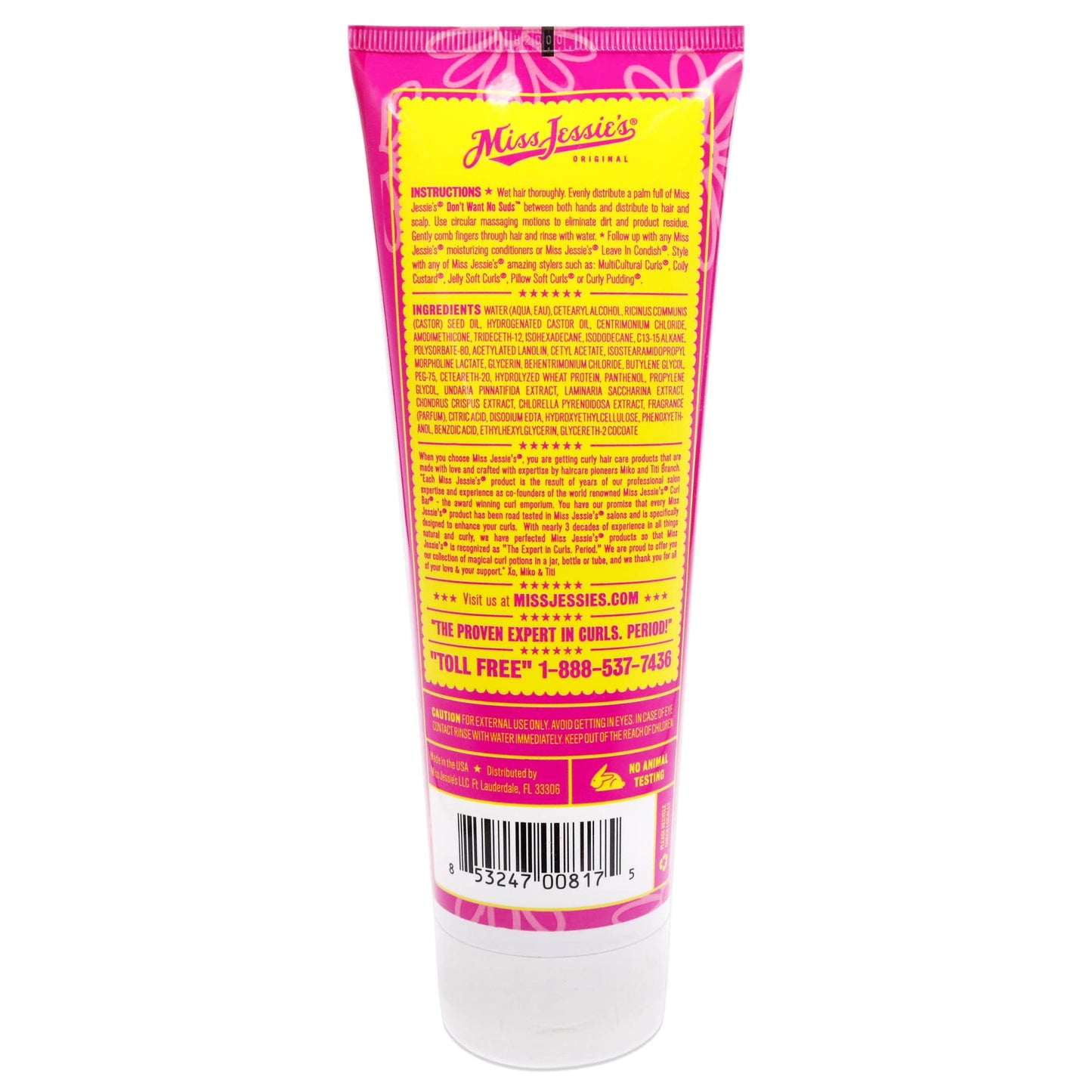 Miss Jessie's Dont Want No Suds Unisex Cleanser 8.5 oz