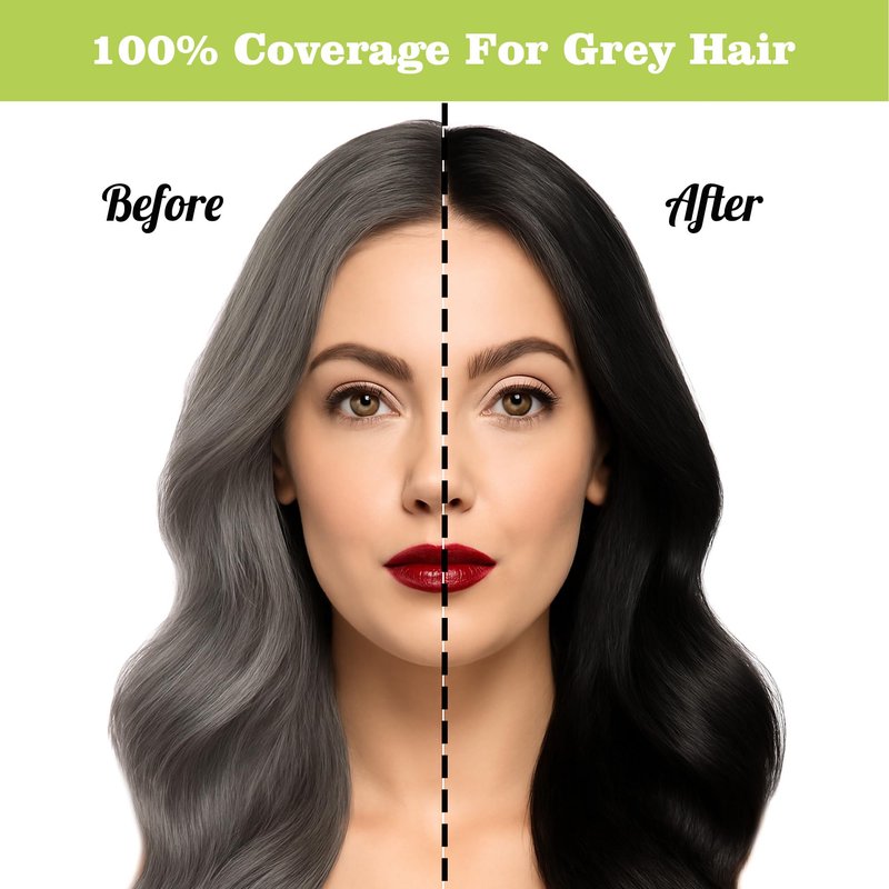 ABBASI & CO NONI Black Hair Dye Shampoo – Instant Color with 100% Gray Coverage for Men & Women – Natural Herbal Formula – Easy To Use – Champú para Cana (500ml)