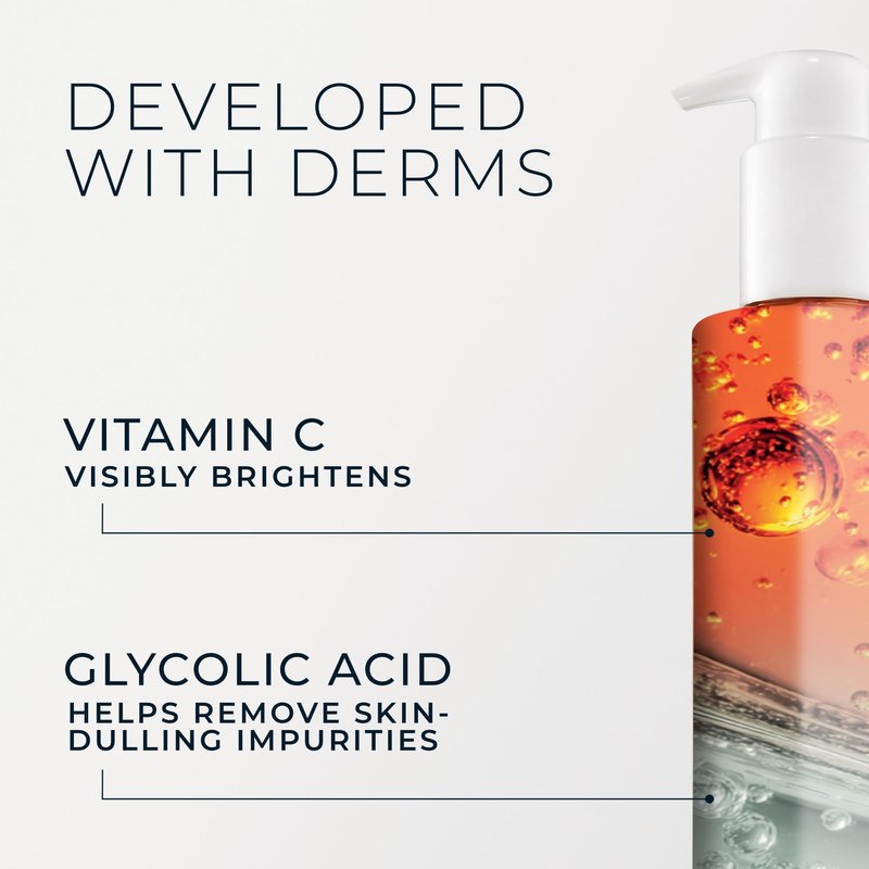 RoC Multi Correxion Revive + Glow Gel Vitamin C Cleanser, Face Wash, Facial Cleanser with Glycolic Acid, Paraben-Free, Sulfate-Free Skin Care - 6 Ounces