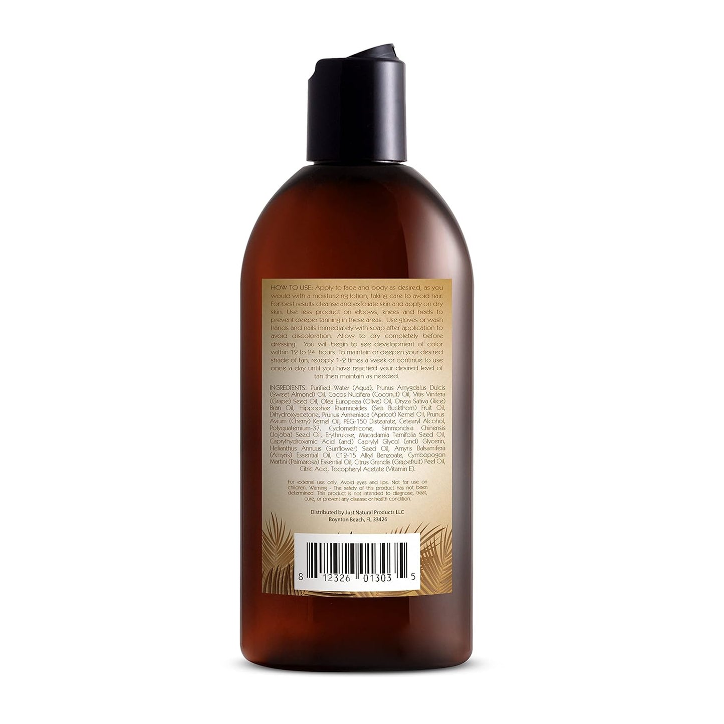 Sunless Tanning Lotion - Indoor Self-Tanner for Dark Tones | Bronzer for a Sun-Kissed Glow | 8 Oz