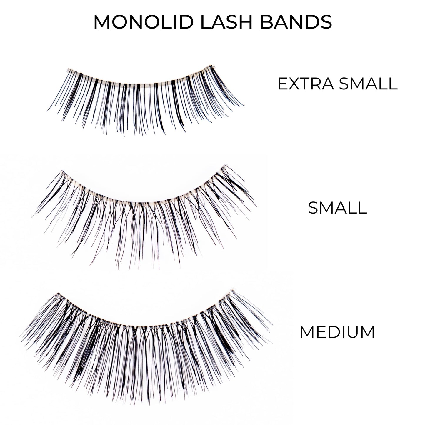 False Lashes for Monolids Sample 3 Pack - Natural Strip Lifting Eyelashes for Asian Eyes - Cute Manga Small Lash Styles - Hannah Cho Beauty