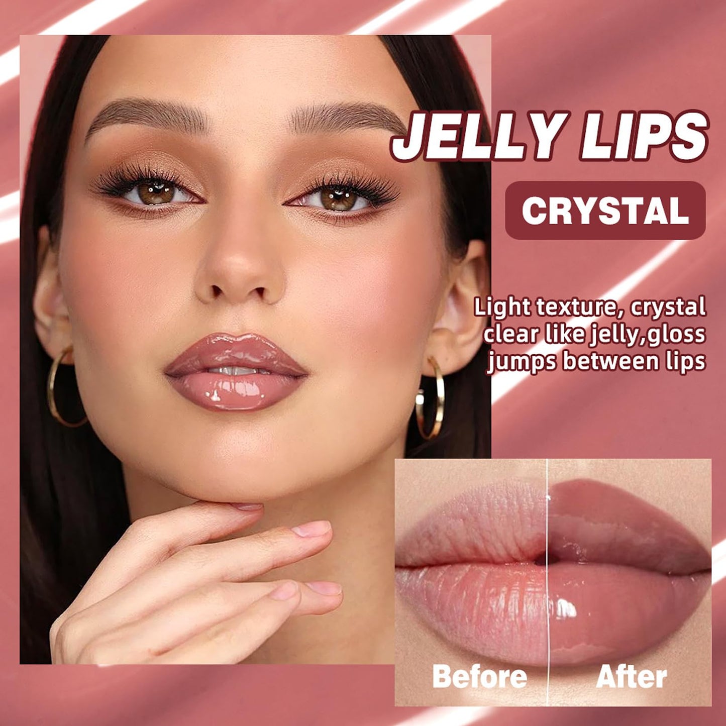 LuckNest Tinted Lip Serum Gloss – Hydrating Lip Plumper with Natural Shine, Nourishing Hydration with Polypeptide Non-Sticky, Long-Lasting Color, Moisturizing Lip Makeup (6Pcs)