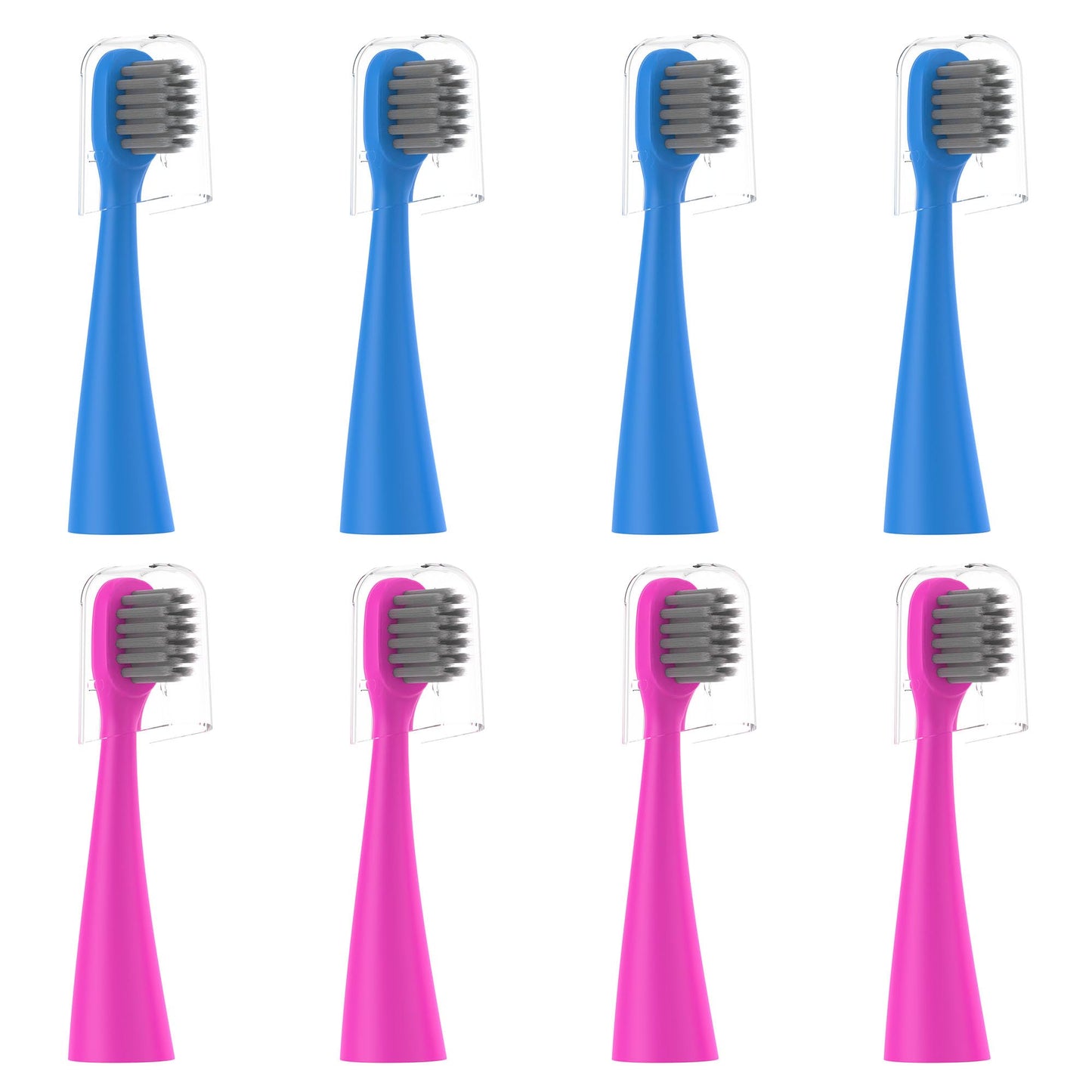 EveryStep Replacement Toothbrush Heads 8 Pack for Burst Kids Electric Toothbrush, Blue and Pink