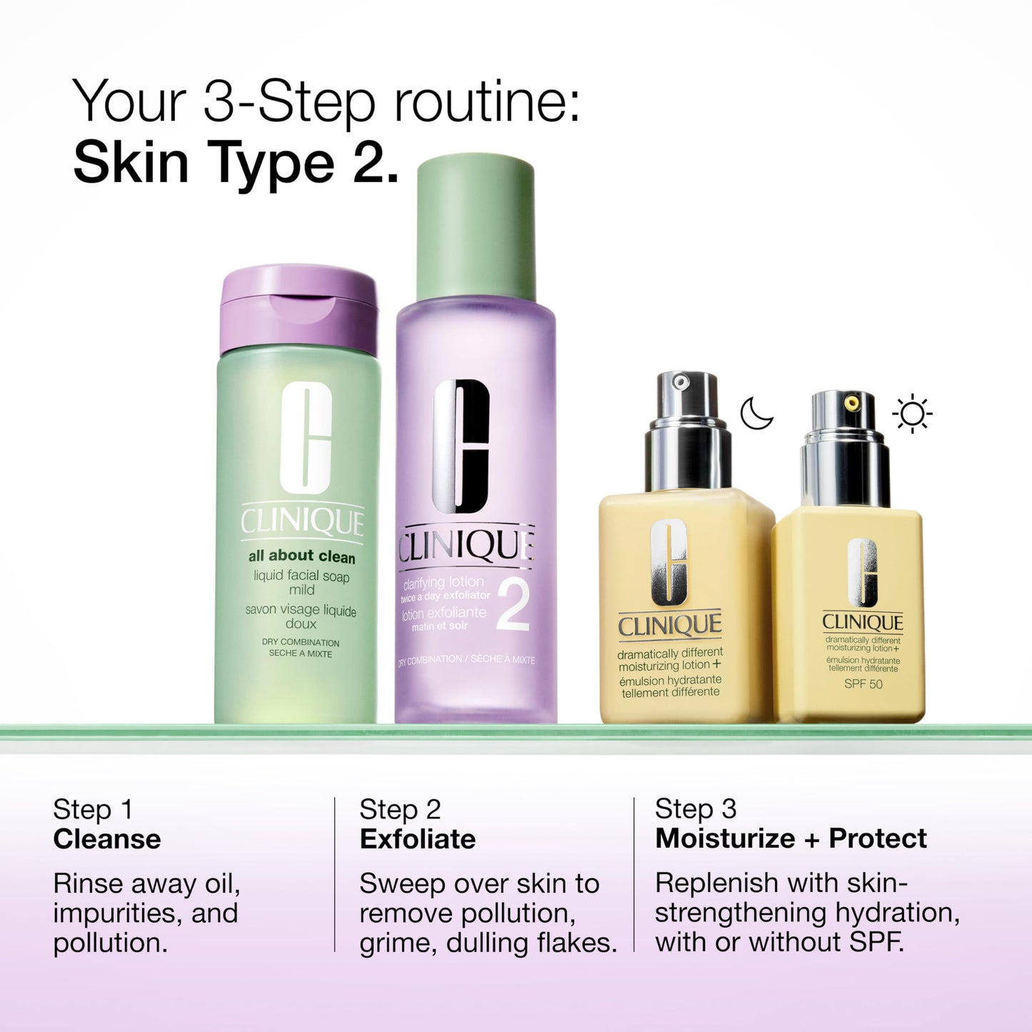 Clinique Clarifying Lotion 2 | Gentle Exfoliator For Dry Combination Skin Types | Face Toner With Witch Hazel | Step 2 in 3-Step Skin Care Routine, 6.7 Fl Oz
