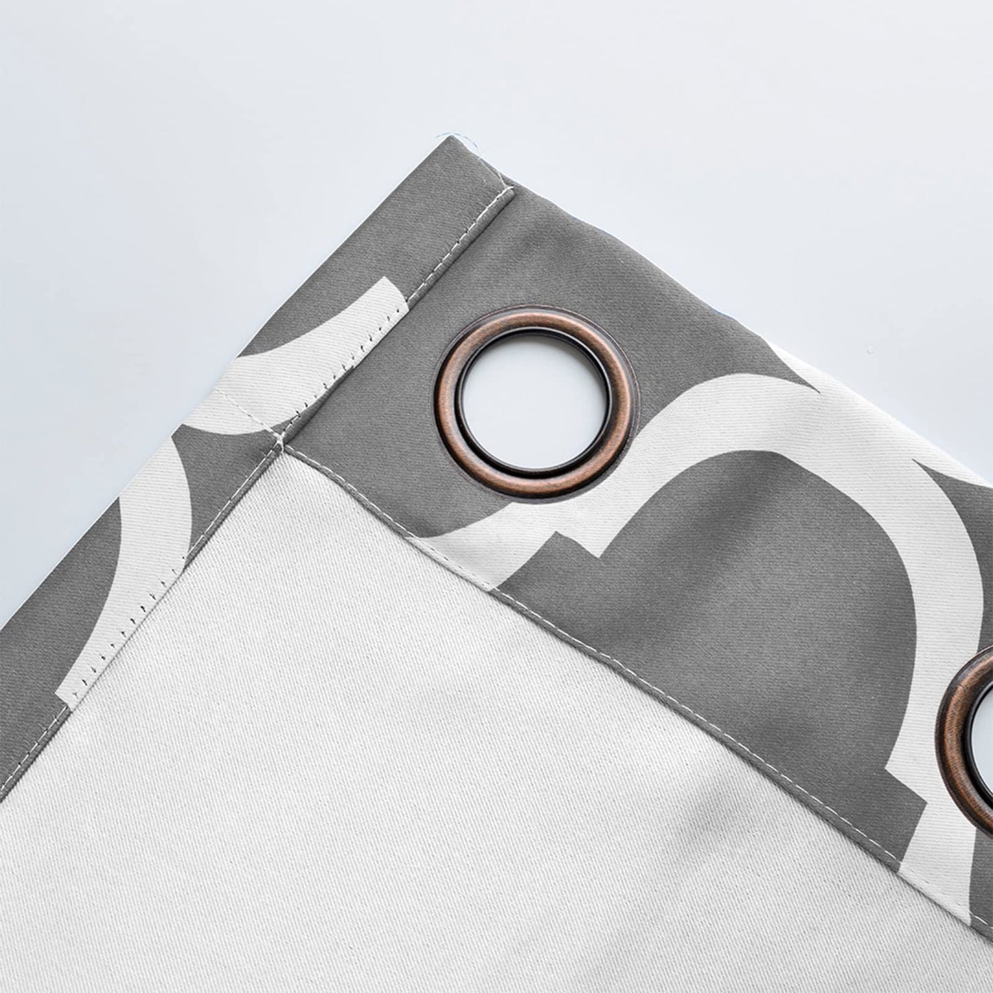 Melodieux Moroccan Fashion Room Darkening Blackout Grommet Top Curtains, 52 by 63 Inch, Grey (1 Panel)