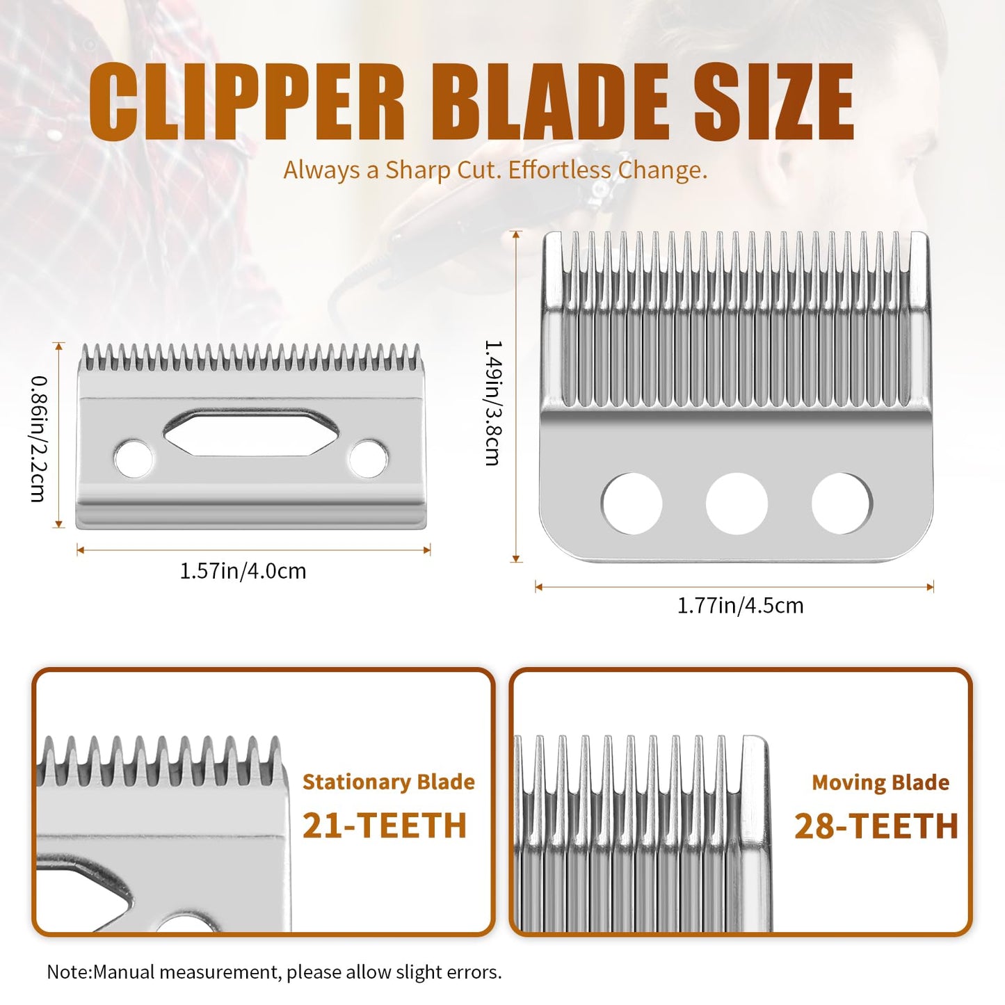 1005-100 Professional 3-Hole Blade,Compatible with Wahl Designer,Senior, Cordless Designer,Pilot,Sterling 4 and Nugget Clippers, 1mm-3mm Cut Length(Sliver) (3 Packs)