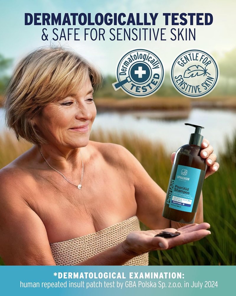 Sphagnum Botanicals Psoriasis Shampoo - Salicylic Acid Relief for Dry Itchy Scalp | 8.45 fl oz