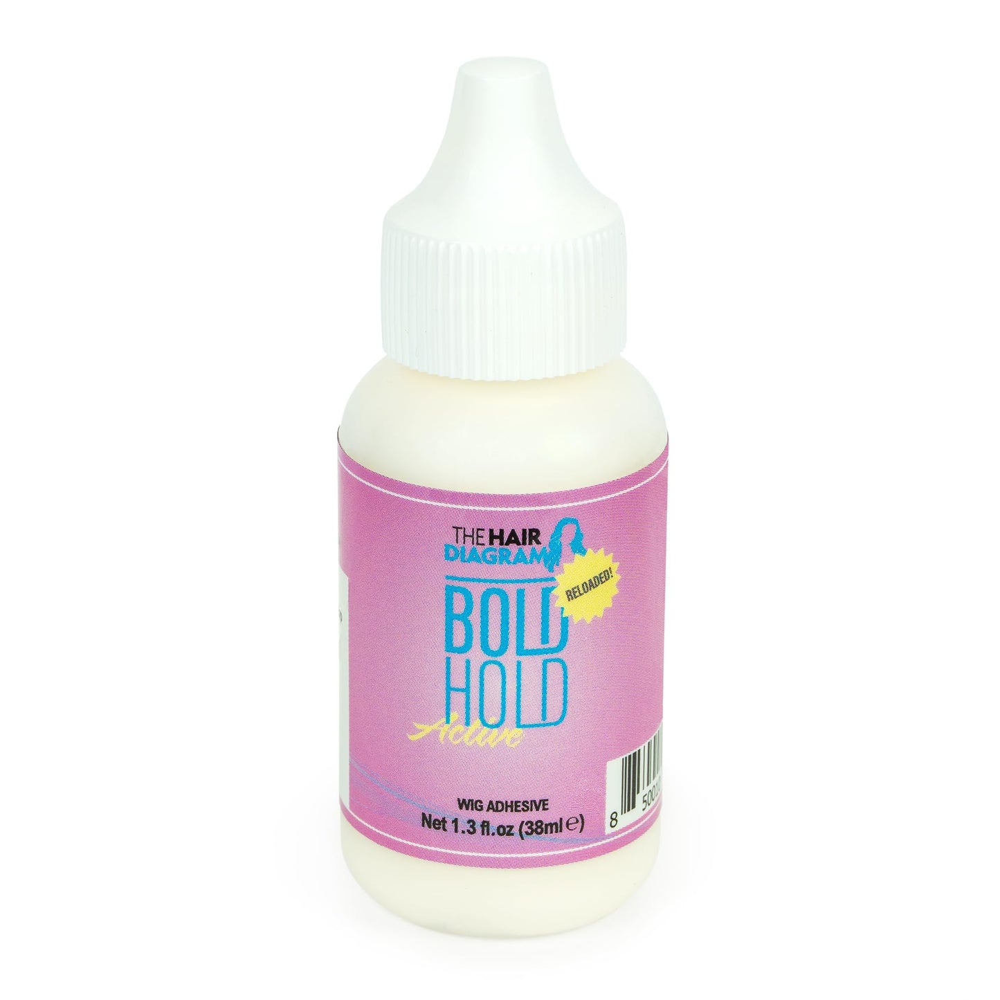 The Hair Diagram - Bold Hold Active Reloaded - Strong Hold Glue for Wigs and Hair Systems - Invisible Bonding - Formulated for Oily Skin - Non Toxic - Humidity Resistant & Water- Resistant -1.3oz