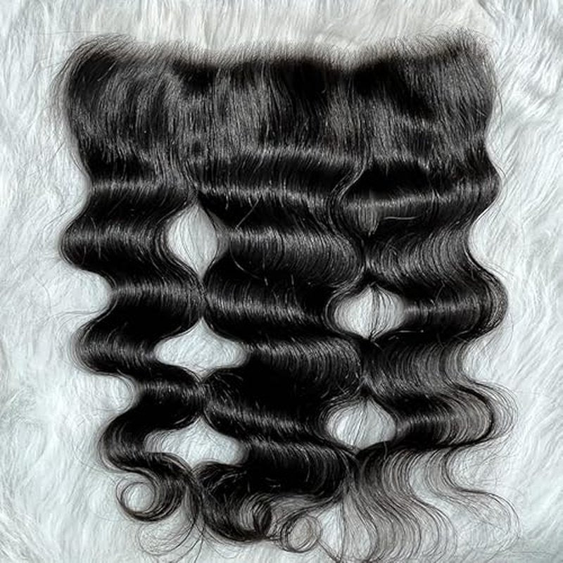 Venice Hair Real HD Lace Closure only 0.10mm Ultra-thin Invisible Crystal HD Lace Pre Plucked with Baby Hair Straight Human Hair Lace Frontal Closure (13x4 HD Body, 20 Inch)