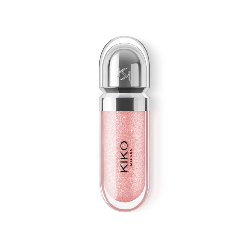 Kiko Milano 3D Hydra Lip Gloss – High Shine, Hydrating, Plumping, Non-Sticky, Moisturizing Lip Makeup – 04 Pearly Peach Rose – 6.5ml