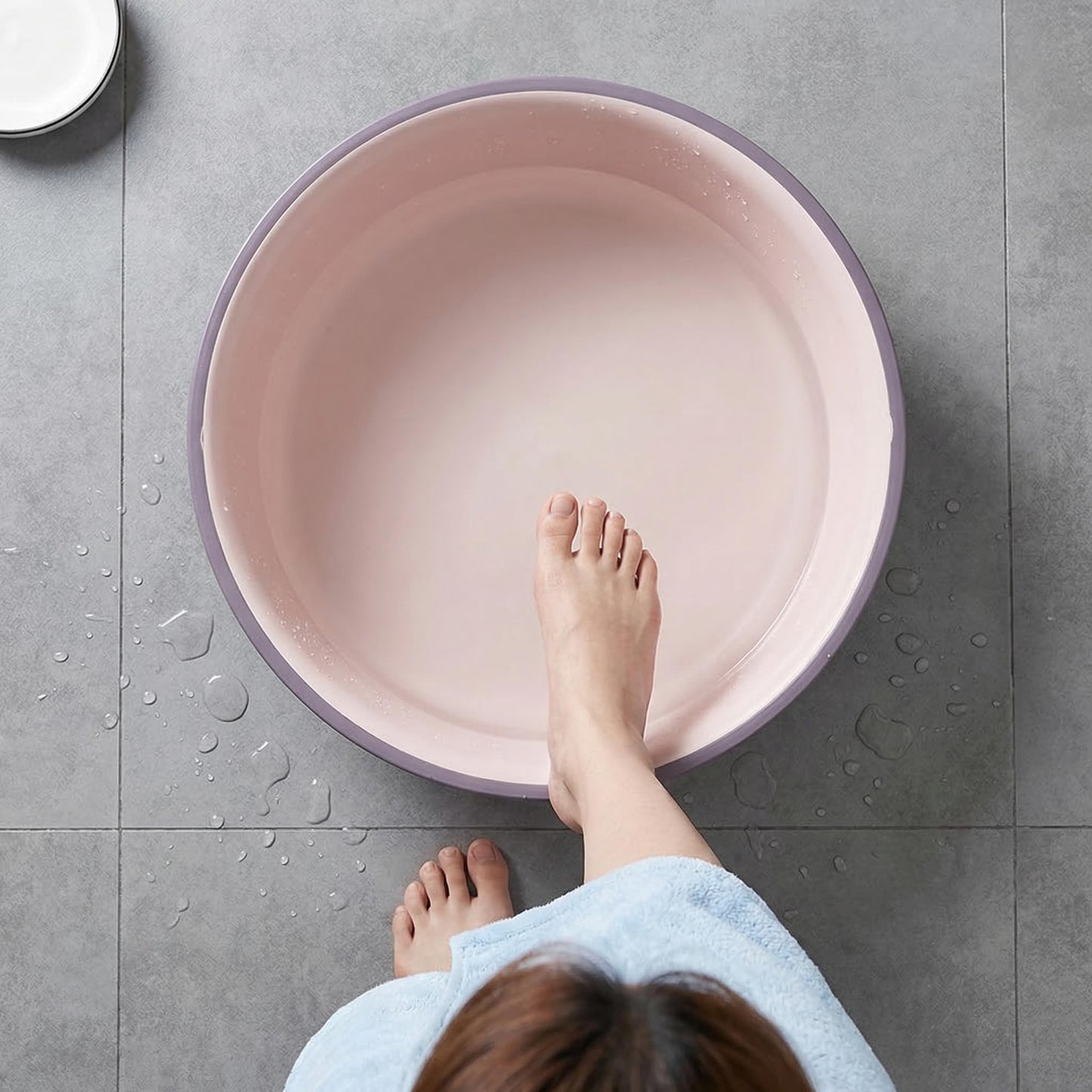FOMIYES Large Foot Bath Basin for Soaking and Massage - Thickened Plastic Foot Soak Tub with Non-Slip Base for Home and Salon Use 5.12X13.39X5.12 Inches