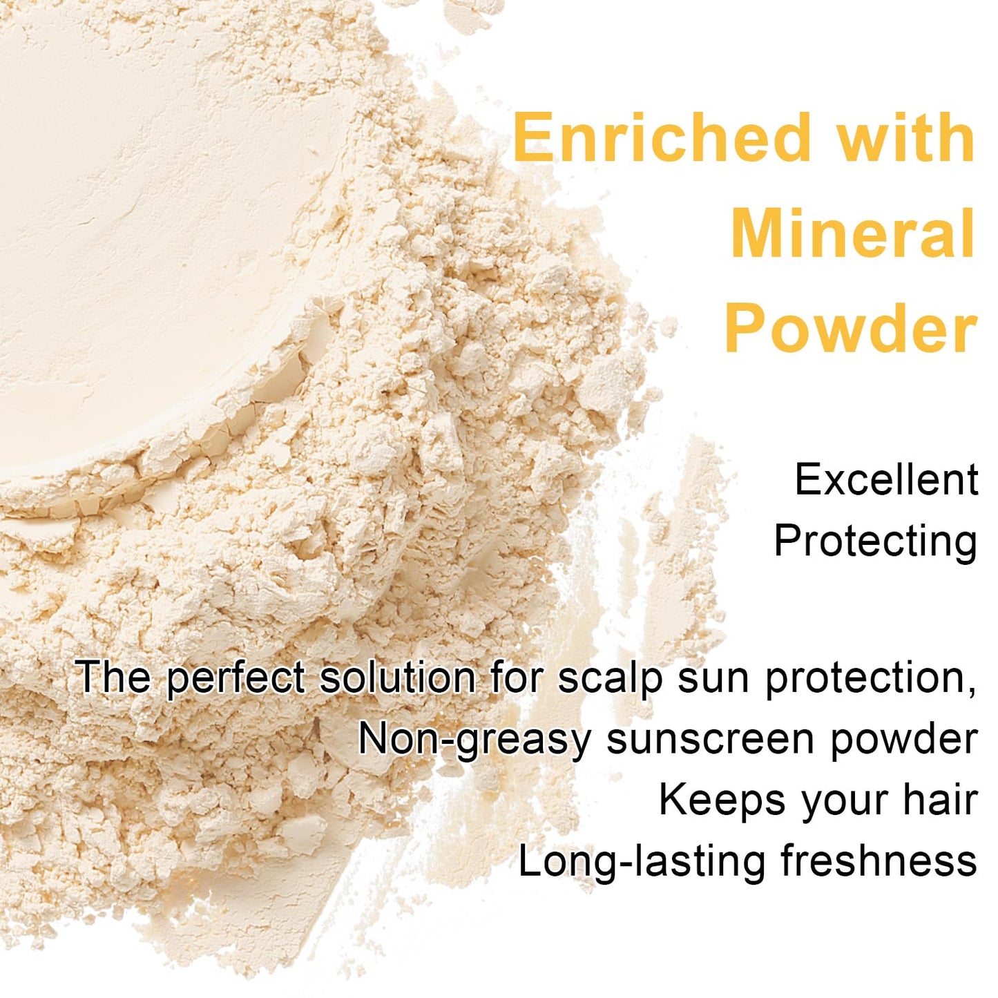 Mineral Sunscreen Powder for Scalp & Hair - SPF 35 PA++ Broad Spectrum UV Protection | Lightweight & Non-Greasy, 0.71 Oz.