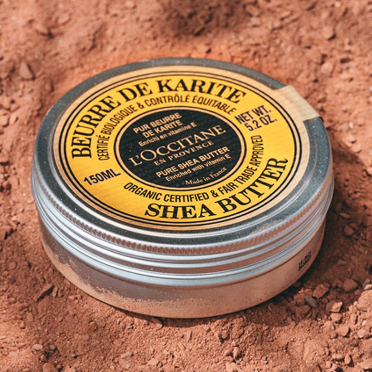 L'OCCITANE Organic Certified Pure Shea Butter:, Nourish Dry Skin & Hair, With Vitamin E, Multipurpose Organic Beauty Balm, Treatment, Protects From Dryness, Softening
