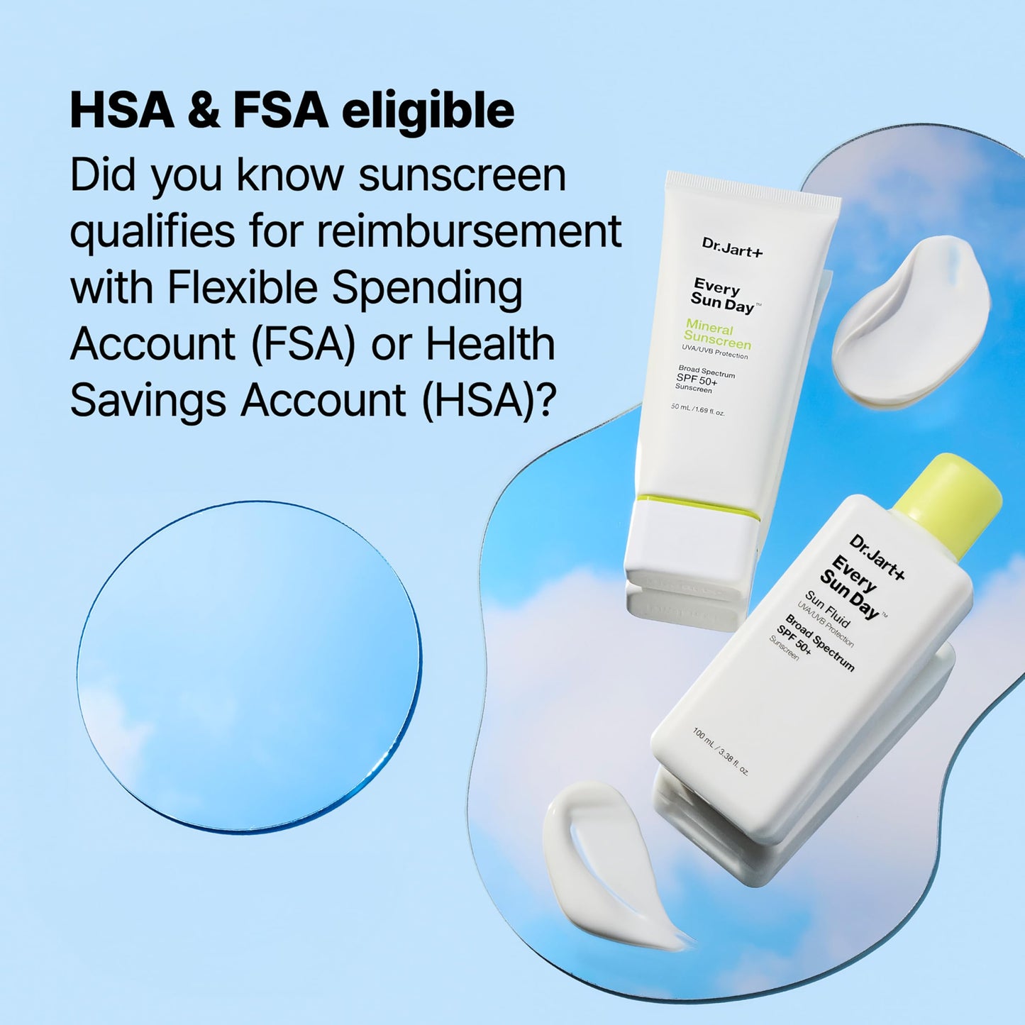 Dr.Jart+ Every Sun Day Mineral Korean Sunscreen SPF 50+ for Face with Zinc Oxide | Korean Skin Care | Travel Size, 1.69 Fl Oz