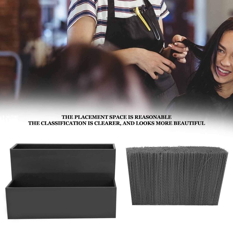 Tomotato Professional Salon Shear Holder Rack, Salon Hairdressing Combs Clips Box Scissors Storage Box Organizer Case Barber Accessories, for Hair Stylist Office Home(Black)