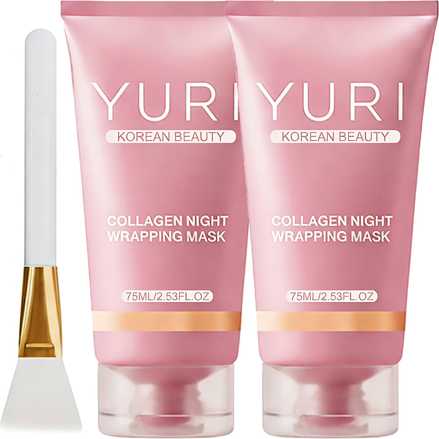 Orvian YURI Collagen Night Wrapping Mask,YURI Collagen Mask,Easy Peel Off Facial Mask Skin Care night mask,Hydrating Face Mask is the Ideal Gifts for Women and Teen Girls!2.54 fl.oz (2pcs)