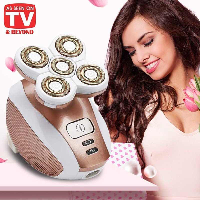 Electric Razor for Women - Painless Rechargeable Waterproof Shaver | Cordless Hair Remover for Legs, Face, Bikini & Body