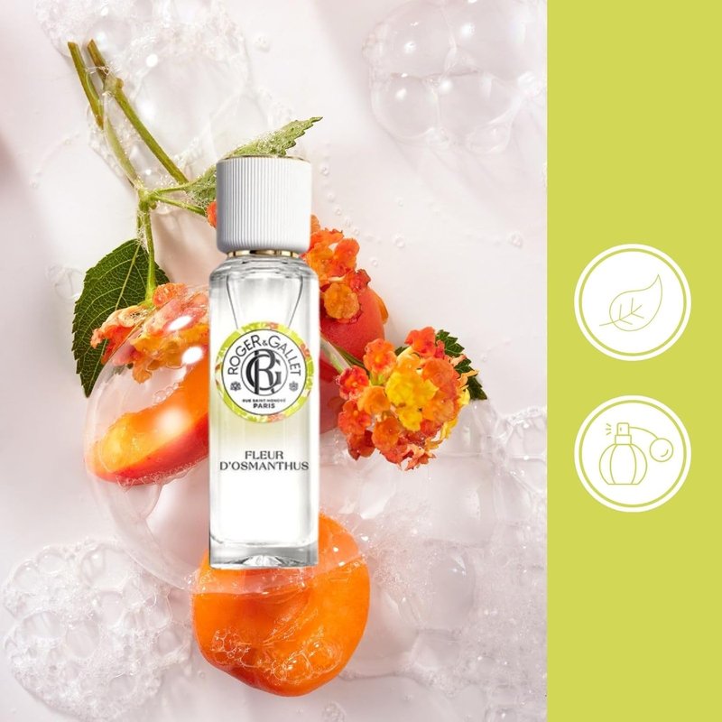Roger & Gallet Fragrant Water Spray - Refreshing Eau Fraîche Body Mist for Women | Fleur D'Osmanthus - 1 Oz.