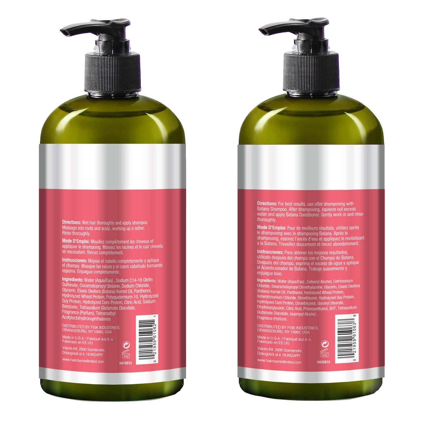 Hair Chemist Strength & Growth Batana Oil Shampoo and Conditioner Set 33.8 oz. (2-PC Set) - Batana Shampoo and Conditioner for Hair Growth, Thickening and Strength