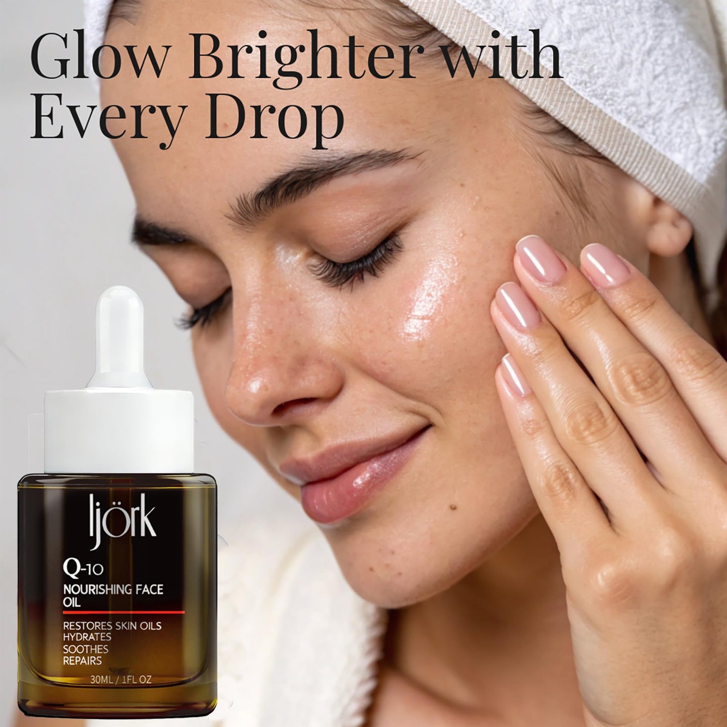 ljörk Q-10 Face Oil | 15 in 1 Powerful Anti-Aging Facial Oil with CoQ10, Vitamin C & E | Hydrating, Lightweight Oil for Radiant Skin