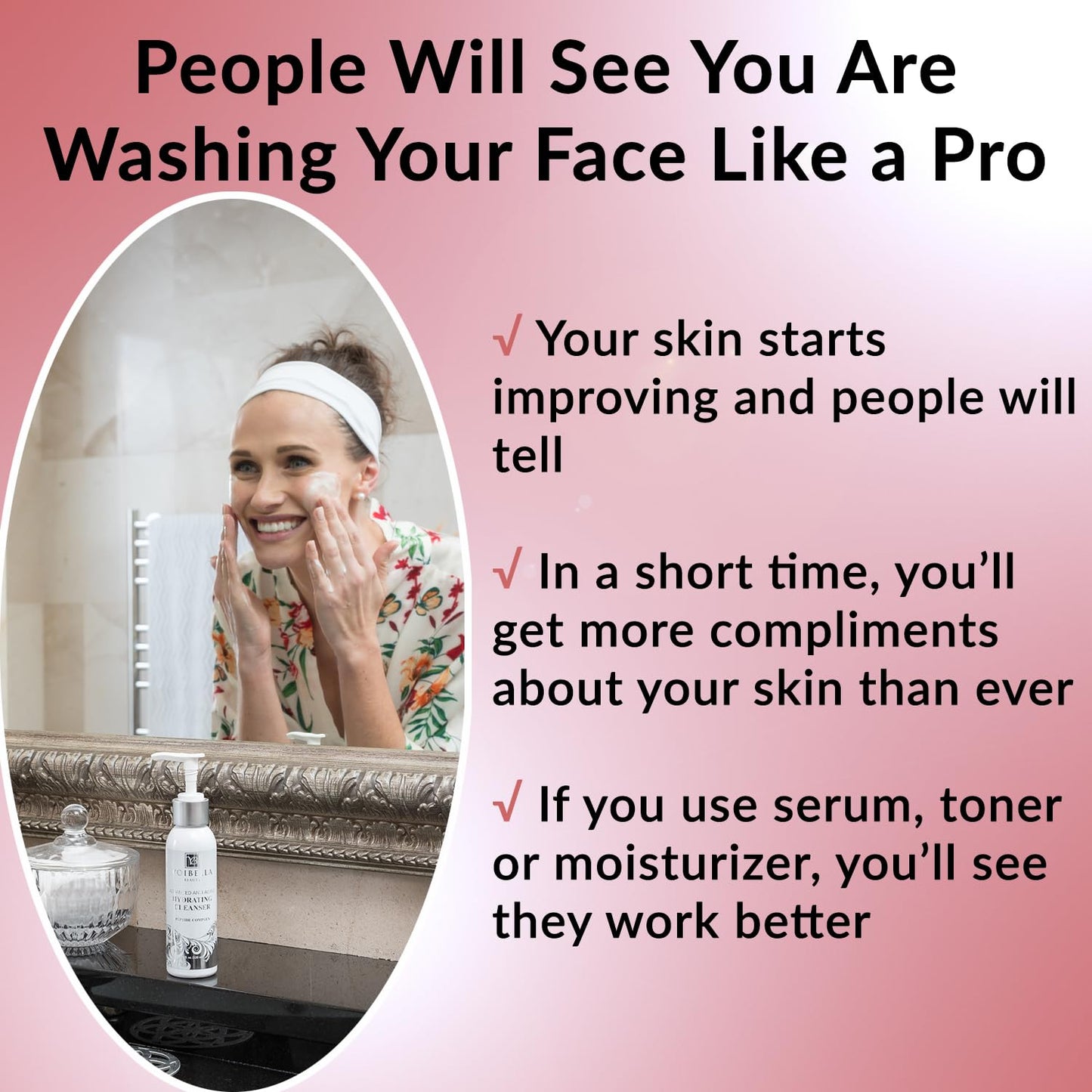 Organic Face Wash For Women & Men – Beauty Control with Anti-Aging Hydrating Facial Foaming Cleanser. 98% Natural Gel - Gentle, Pore Refining & Moisturizing Way To Clean, Renew & Soothe Dry Skin Daily