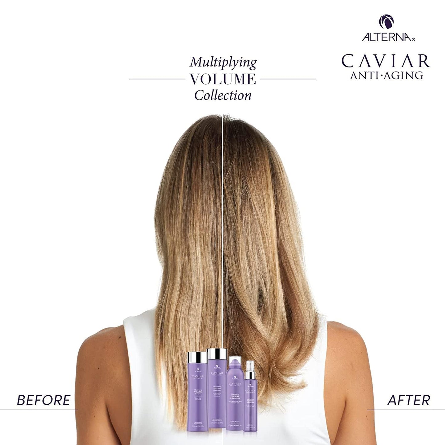 Alterna Caviar Anti-Aging Multiplying Volume Shampoo and Conditioner Set, 8.5-Ounce (2-Pack)