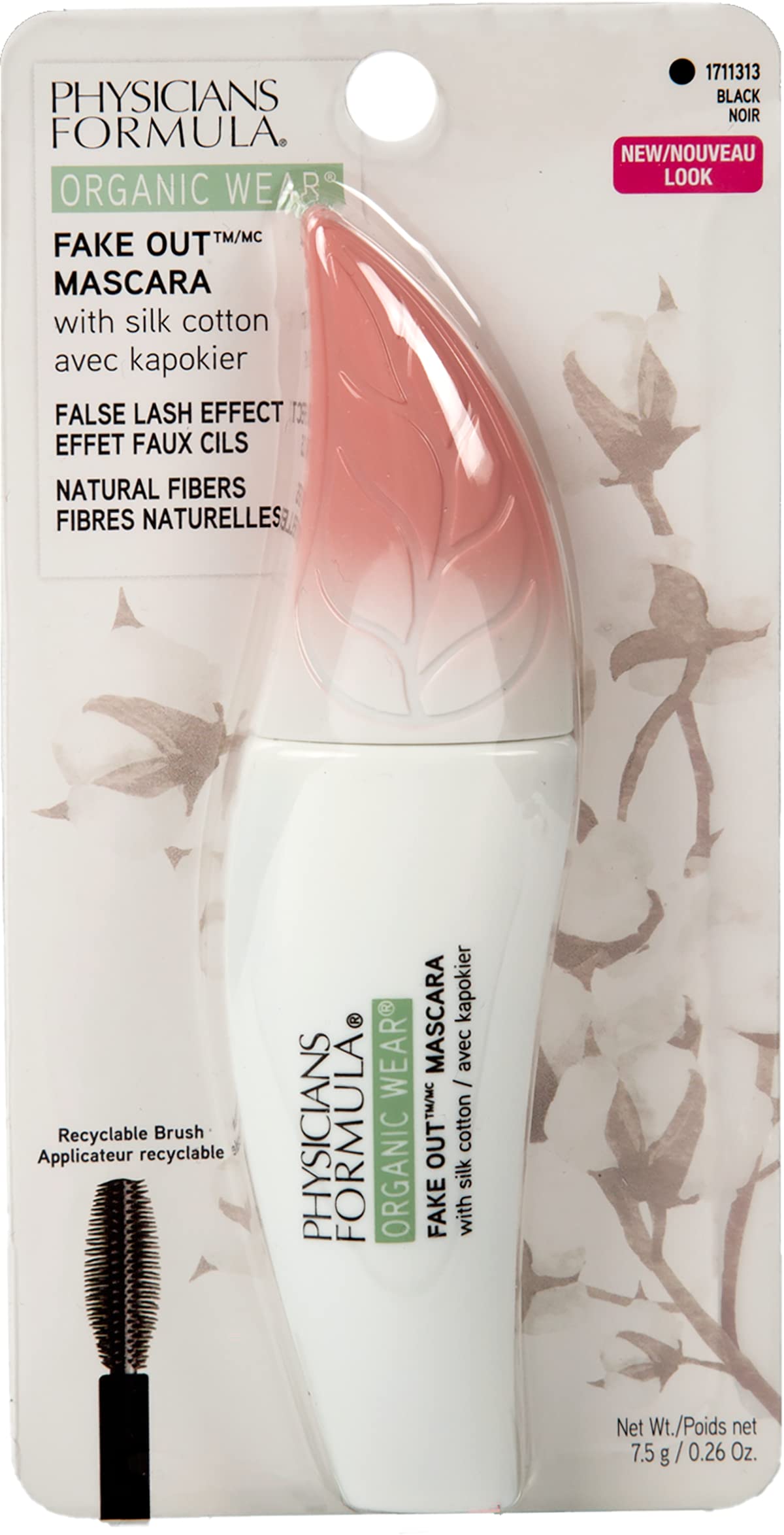 Physicians Formula Organic Wear Lash-Boosting All Natural Mascara, Lifts, Lengthens, For Sensitive Eyes, Dermatologist Tested - Natural Black