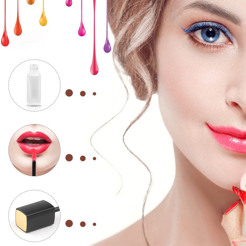 5 Pcs 5ml Frosted Glass Lip Gloss Tubes Refillable Square Lip Glaze Tube Vials Mini Lip Balm Bottle Container with Wands & Stoppers for Women Girls DIY Makeup Travel