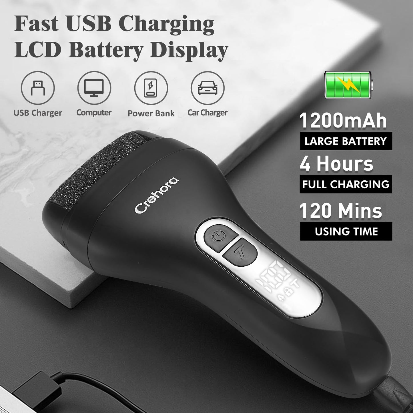 Electric Foot Callus Remover, Rechargeable Electronic Foot File Pedicure Kits, Electric Callus Remover for Feet, Foot Scrubber Dead Skin Remover, Professional Foot Care for Dead Skin