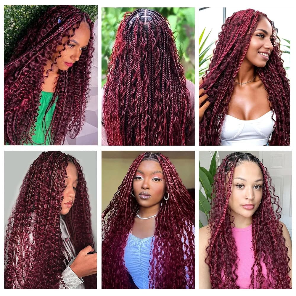 Human Braiding Hair 2 Bundles/Pack 100g Burgundy 99J Curly Deep Wave Human Bulk Hair for Braiding No Weft 10A Brazilian Virgin Human braiding Hair 99J (Burgundy 99J, 14 inch/100g)