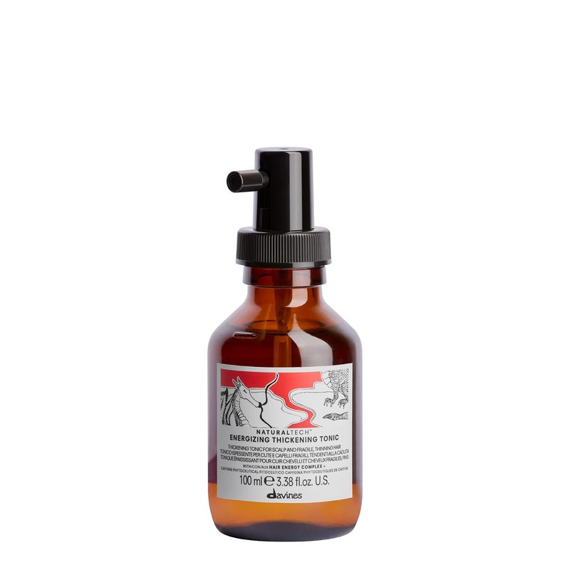 Davines Naturaltech Energizing Thickening Tonic, Stimulating & Fortifying for Thinning Hair & Hair Loss - With Caffeine Phytoceuticals - Instantly Thickens Hair Fiber, Travel Size, 3.38 Fl Oz